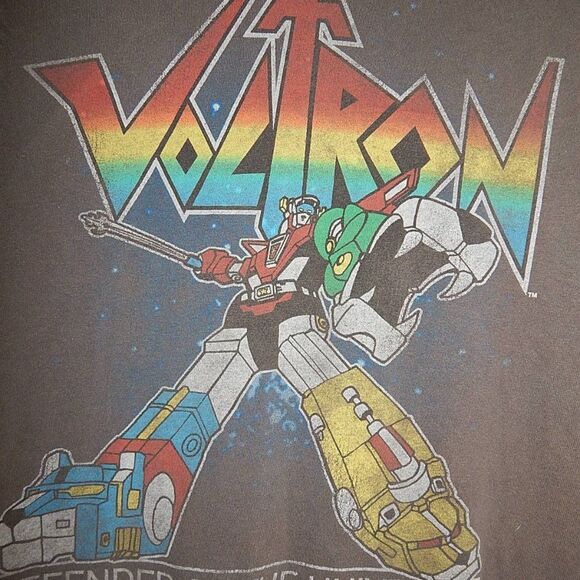 Voltron Defender of the Universe adult unisex size small dark gray graphic tee - Picture 3 of 8
